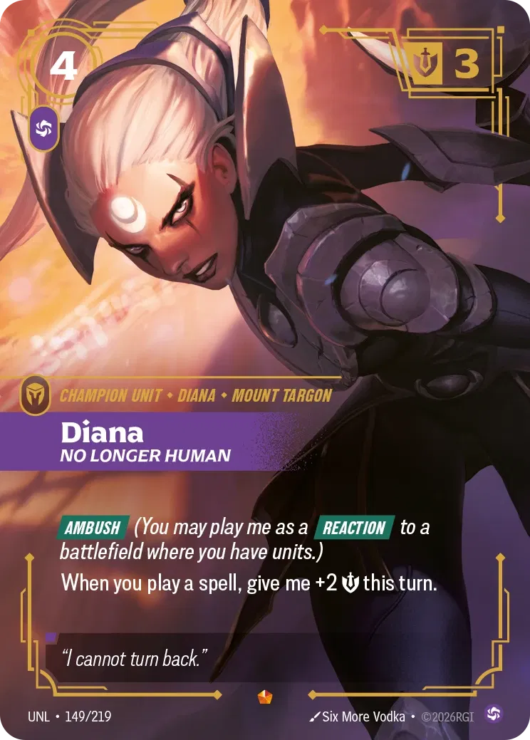 Diana, No Longer Human - UNL-149 - Unleashed - Riftbound card