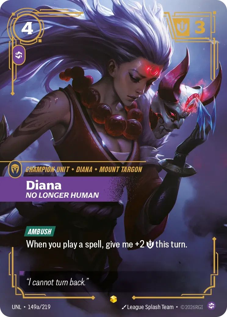 Diana, No Longer Human - UNL-149a - Unleashed - Riftbound card