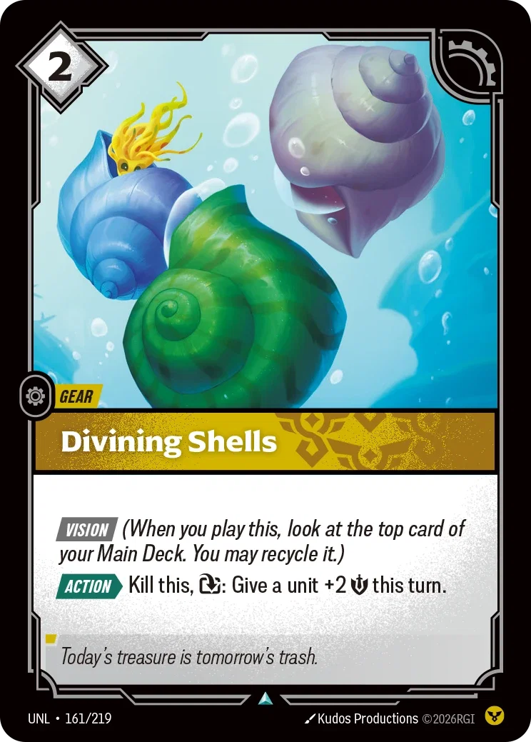 Divining Shells - UNL-161 - Unleashed - Riftbound card