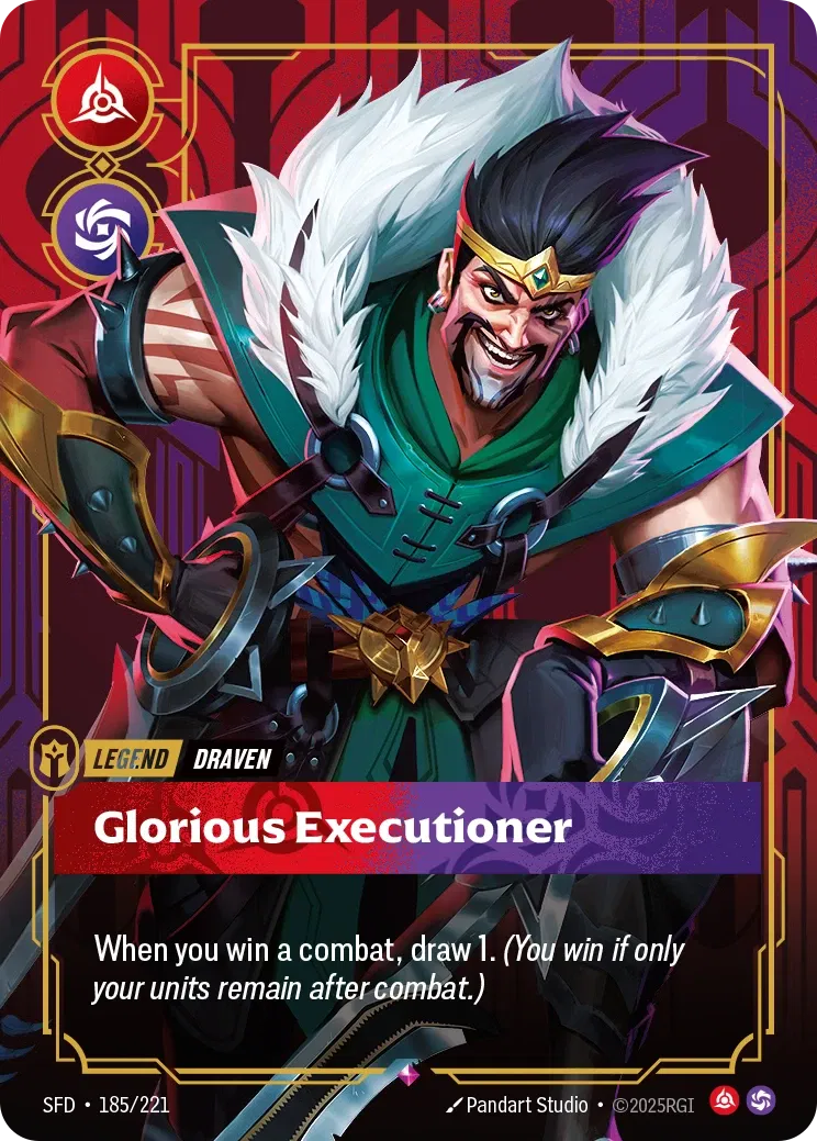 Draven, Glorious Executioner - SFD-185 - Spiritforged - Riftbound card