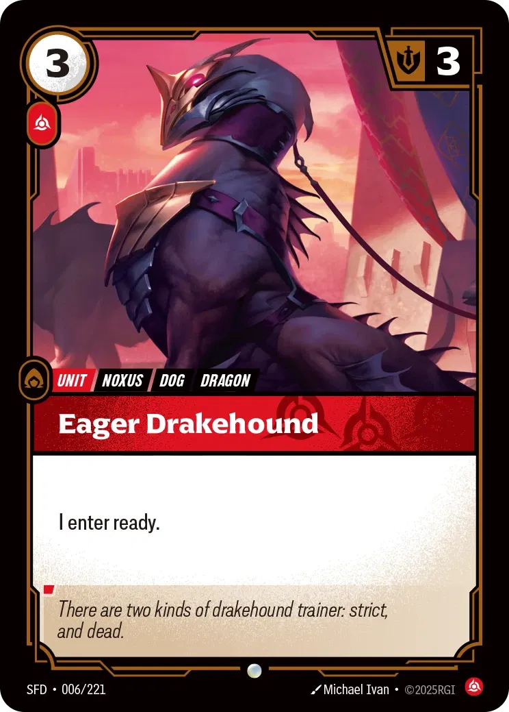 Eager Drakehound - SFD-006 - Spiritforged - Riftbound card