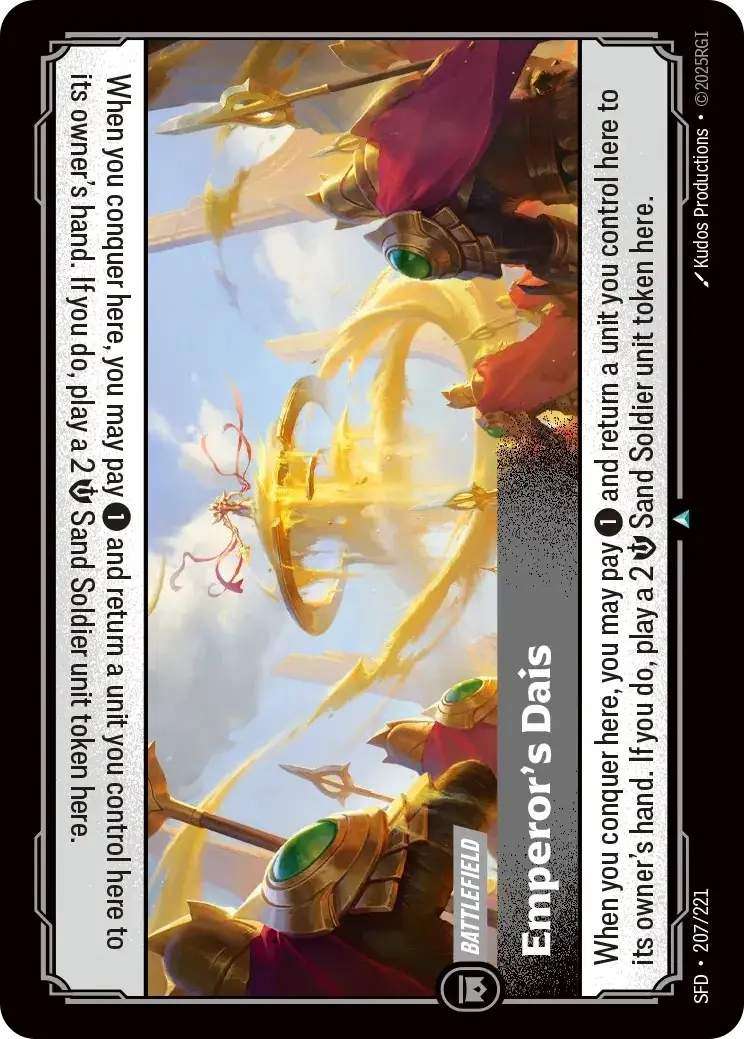 Emperor’s Dais - SFD-207 - Spiritforged - Riftbound card