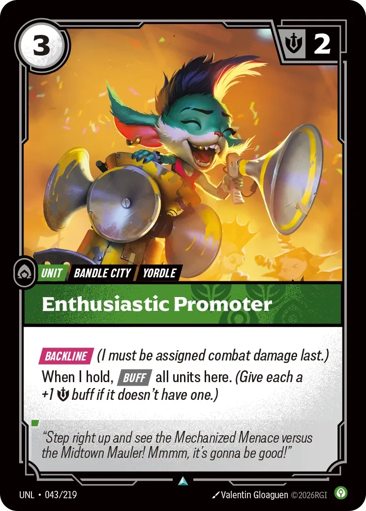 Enthusiastic Promoter - UNL-043 - Unleashed - Riftbound card