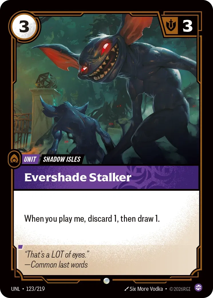 Evershade Stalker - UNL-123 - Unleashed - Riftbound card