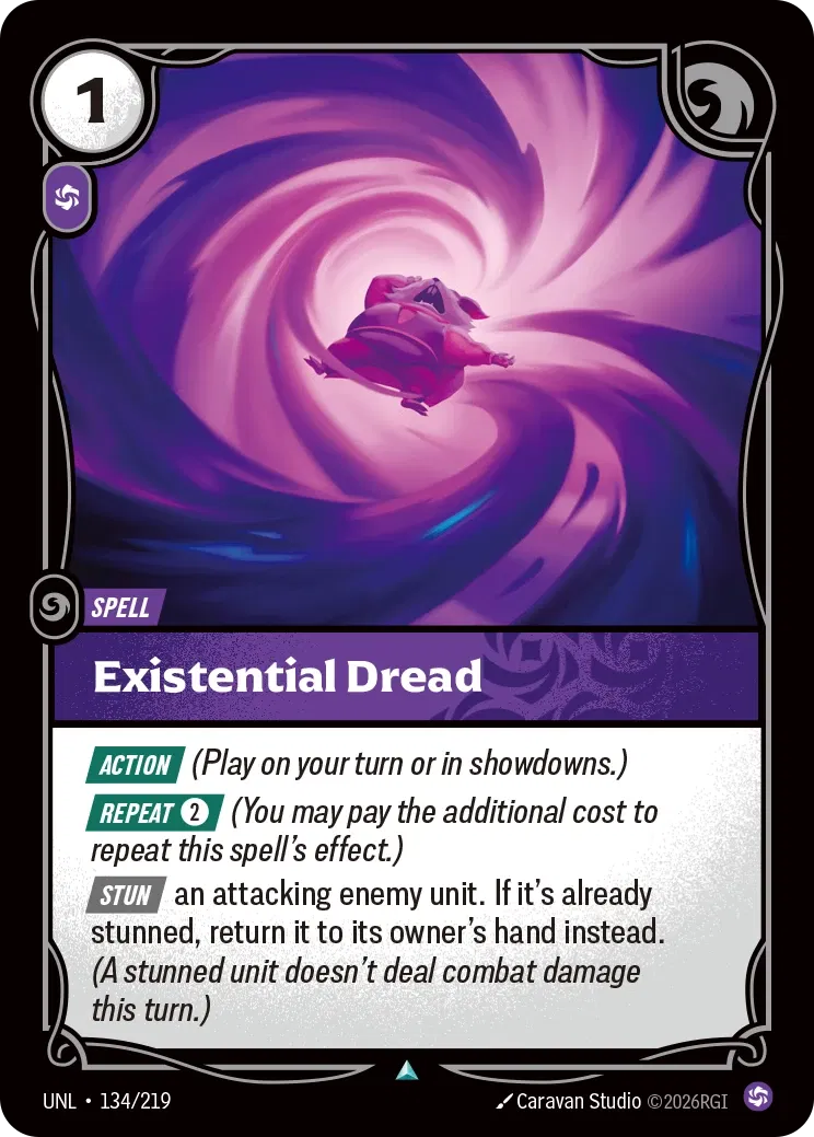 Existential Dread - UNL-134 - Unleashed - Riftbound card