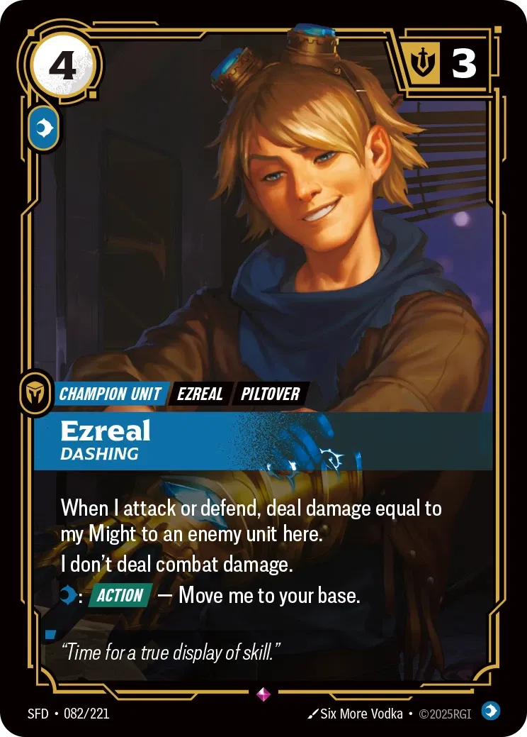 Ezreal, Dashing - SFD-082 - Spiritforged - Riftbound card