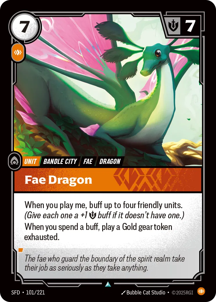 Fae Dragon - SFD-101 - Spiritforged - Riftbound card