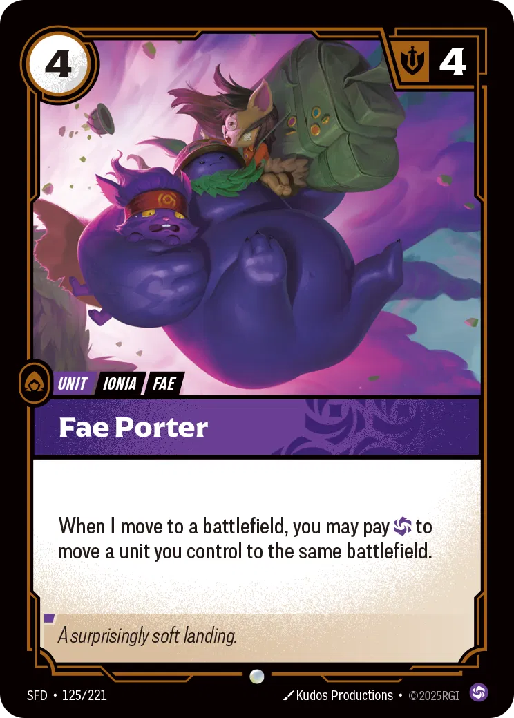 Fae Porter - SFD-125 - Spiritforged - Riftbound card