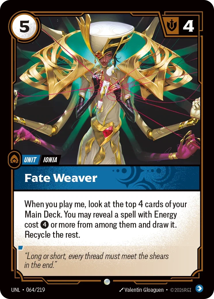Fate Weaver - UNL-064 - Unleashed - Riftbound card