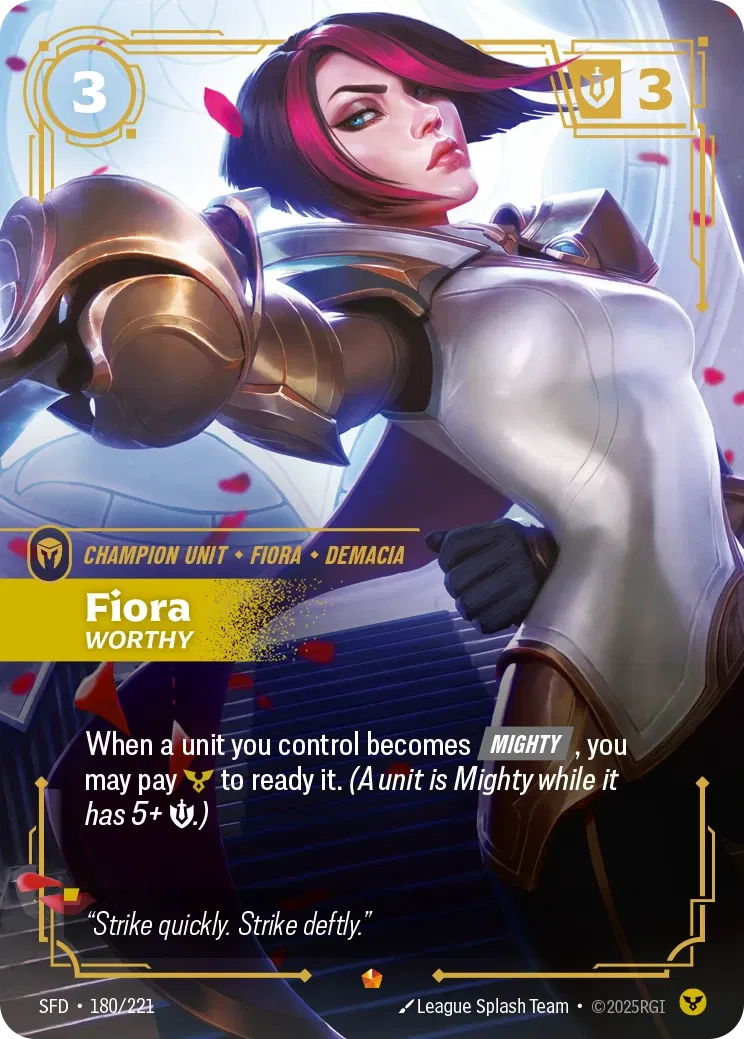 Fiora, Worthy - SFD-180 - Spiritforged - Riftbound card