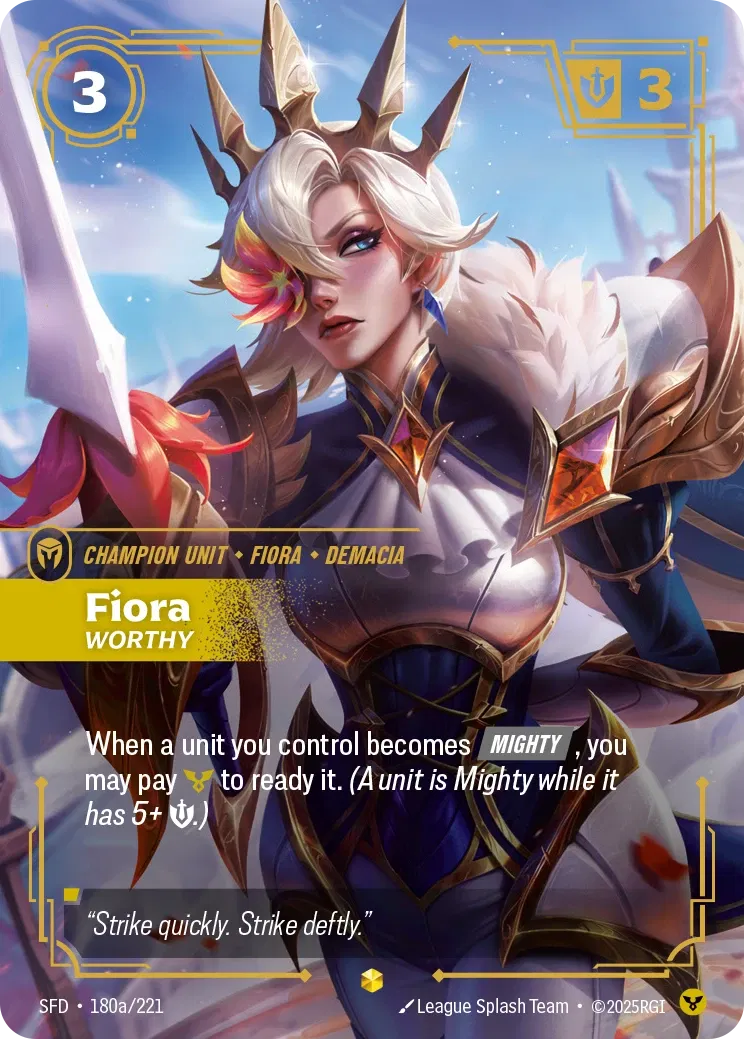 Fiora, Worthy - SFD-180a - Spiritforged - Riftbound card