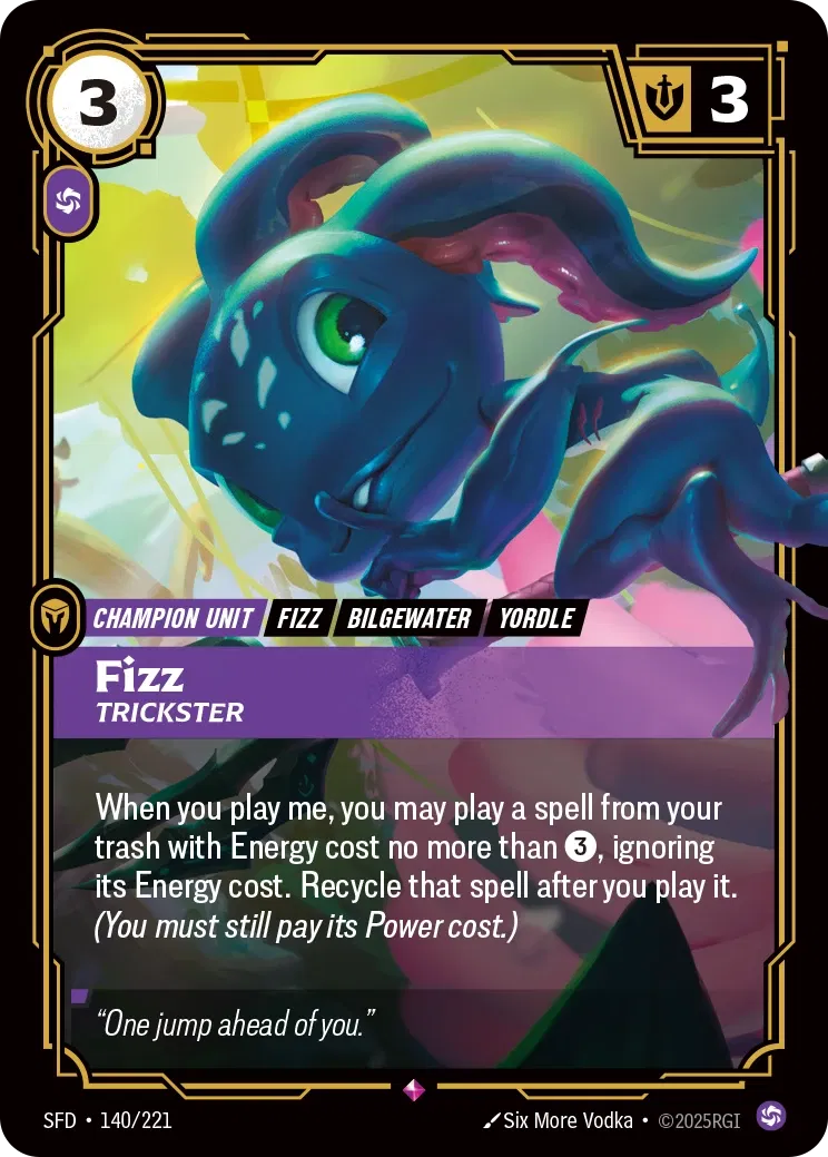 Fizz, Trickster - SFD-140 - Spiritforged - Riftbound card