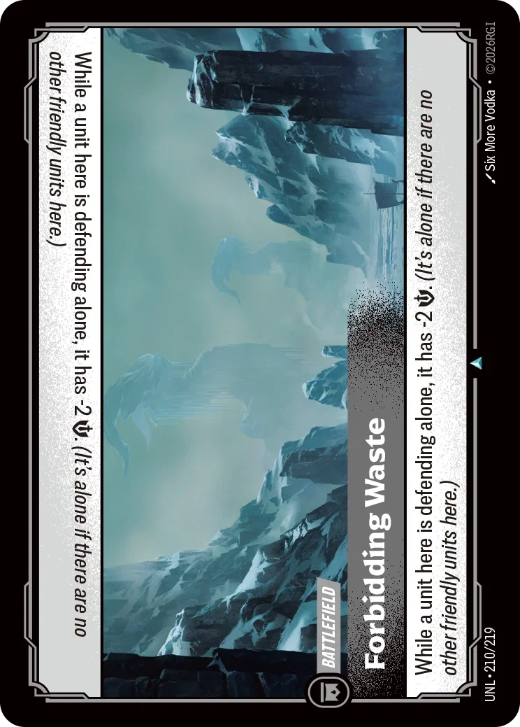 Forbidding Waste - UNL-210 - Unleashed - Riftbound card