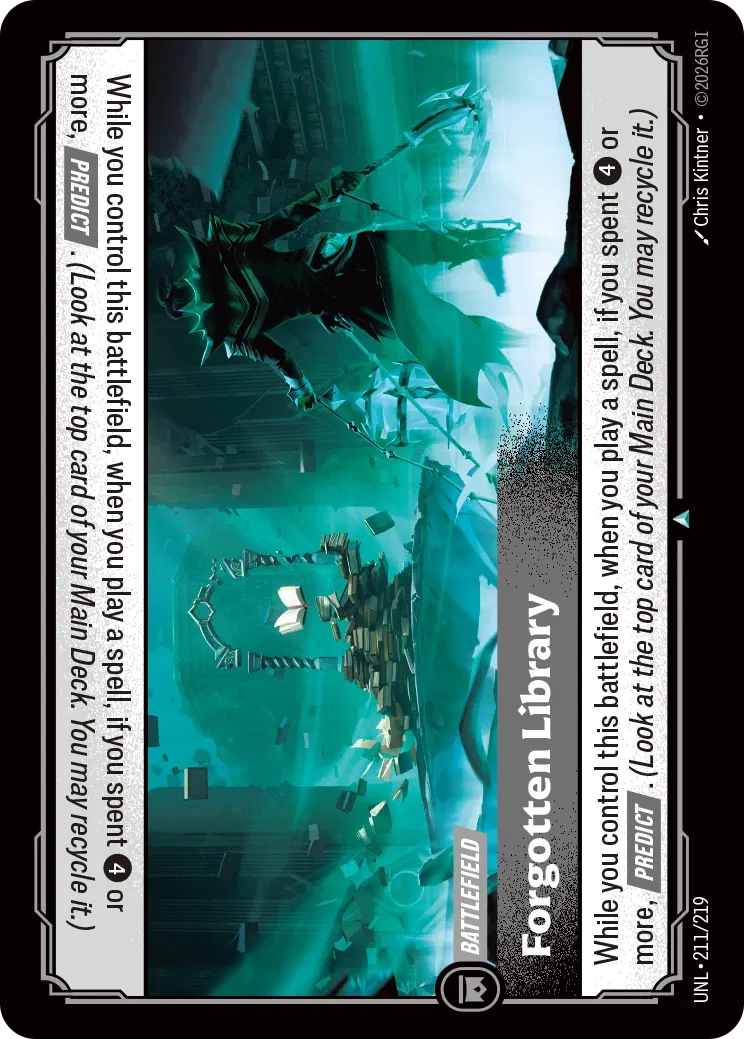 Forgotten Library - UNL-211 - Unleashed - Riftbound card