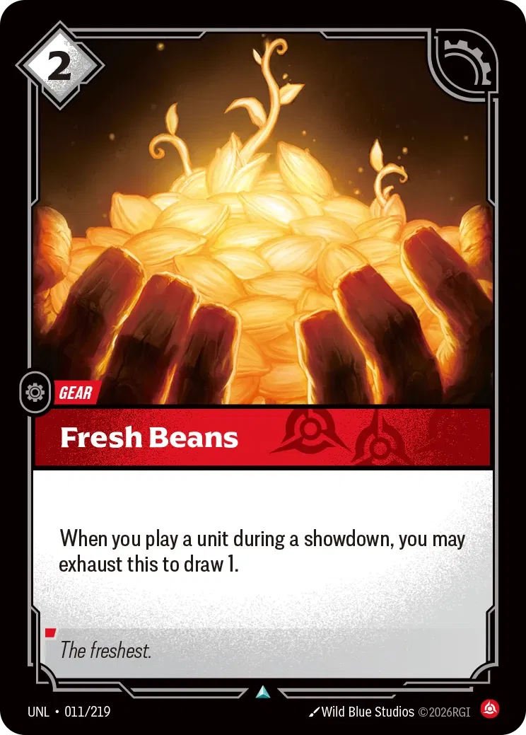 Fresh Beans - UNL-011 - Unleashed - Riftbound card