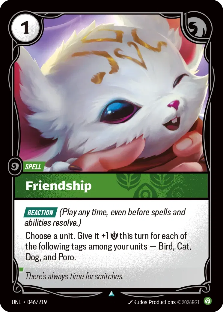 Friendship - UNL-046 - Unleashed - Riftbound card