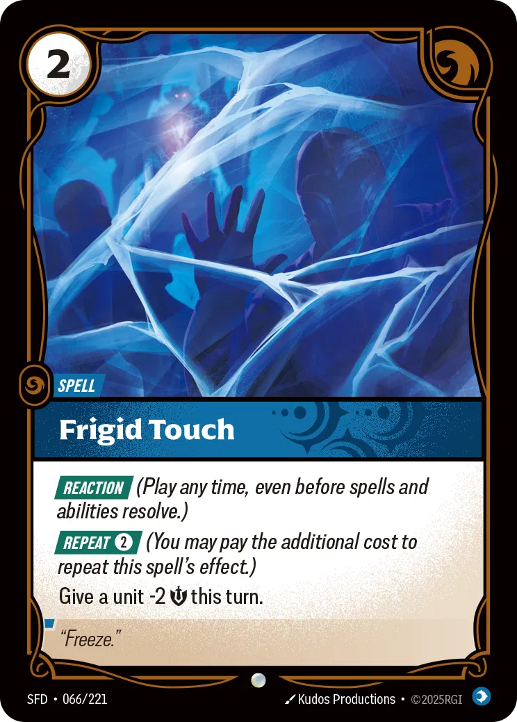 Frigid Touch - SFD-066 - Spiritforged - Riftbound card
