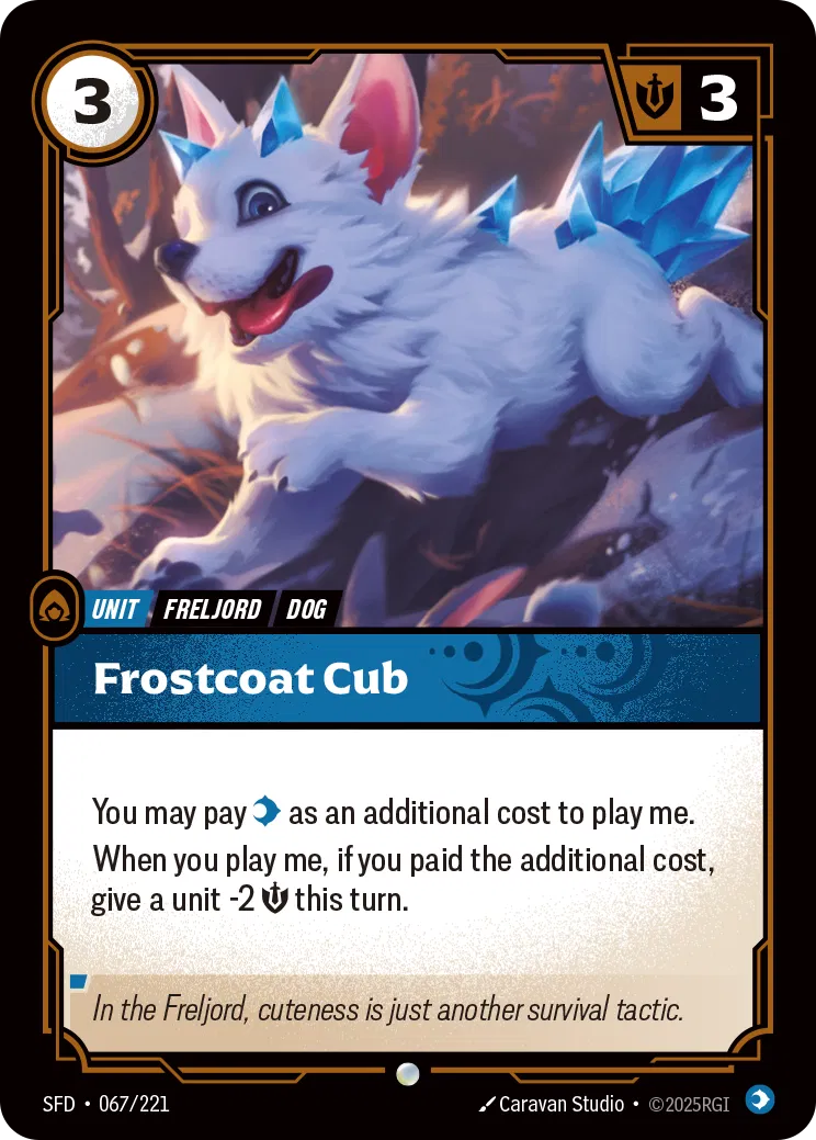 Frostcoat Cub - SFD-067 - Spiritforged - Riftbound card