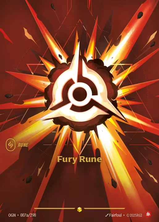 Fury Rune - OGN-007a - Origins - Riftbound card