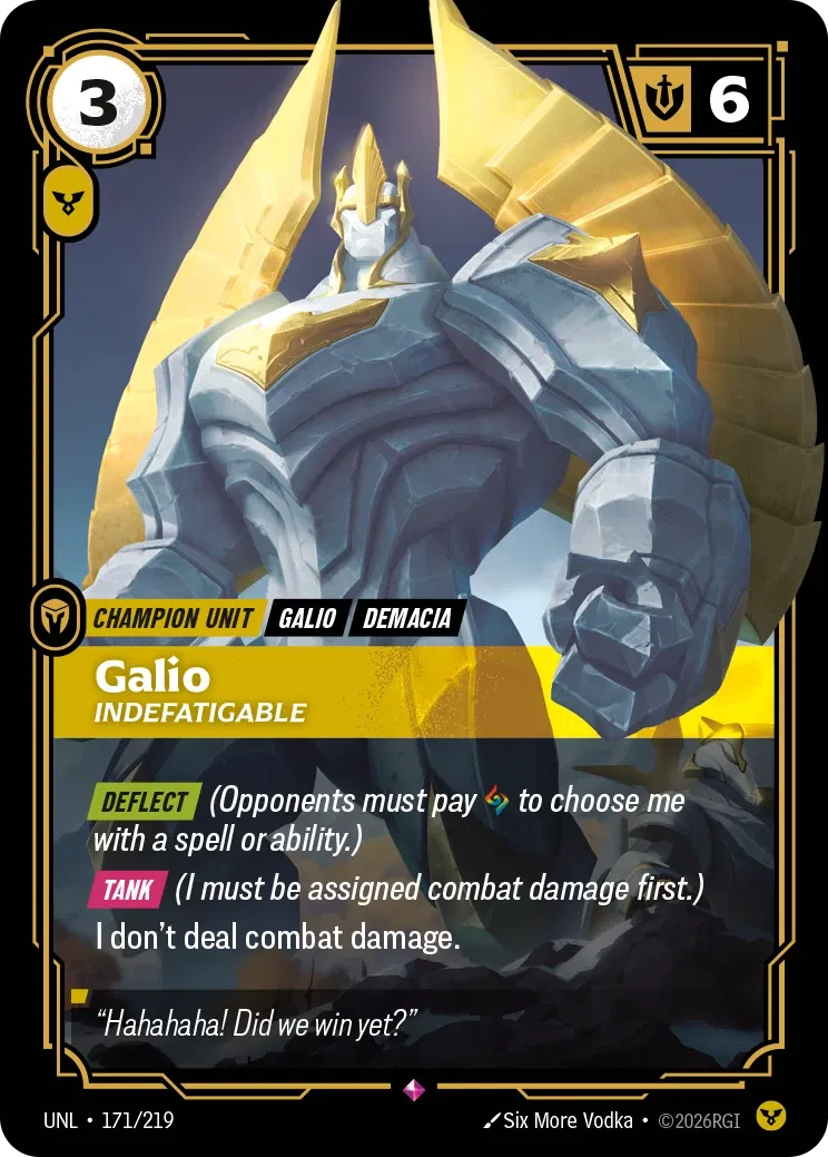 Galio, Indefatigable - UNL-171 - Unleashed - Riftbound card