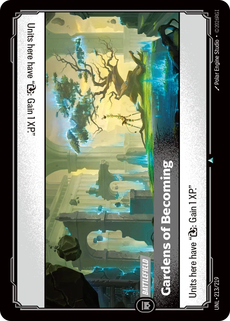 Gardens of Becoming - UNL-213 - Unleashed - Riftbound card