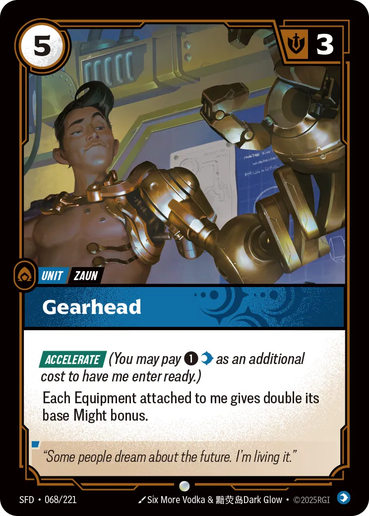 Gearhead - SFD-068 - Spiritforged - Riftbound card