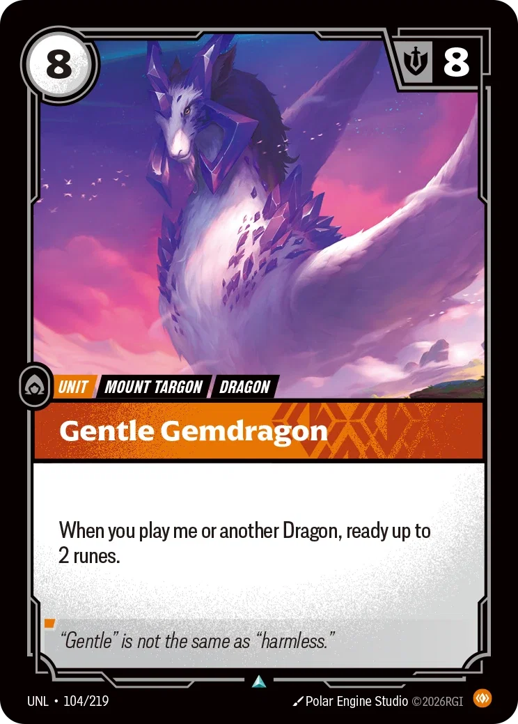 Gentle Gemdragon - UNL-104 - Unleashed - Riftbound card