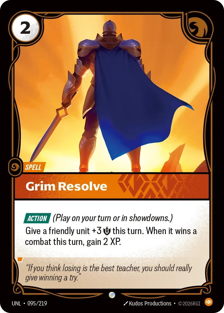 Grim Resolve - UNL-095 - Unleashed - Riftbound card