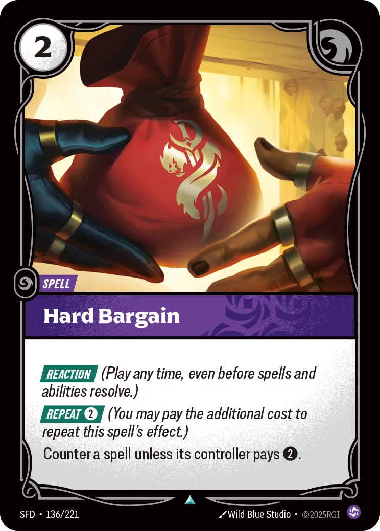 Hard Bargain - SFD-136 - Spiritforged - Riftbound card
