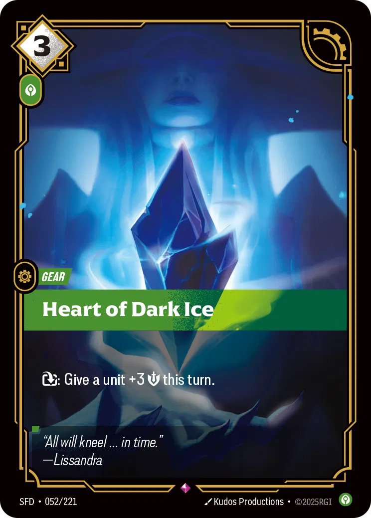Heart of Dark Ice - SFD-052 - Spiritforged - Riftbound card