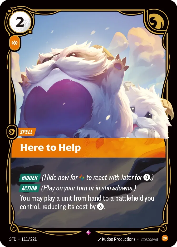 Here to Help - SFD-111 - Spiritforged - Riftbound card