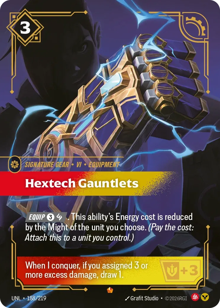 Hextech Gauntlets - UNL-188 - Unleashed - Riftbound card