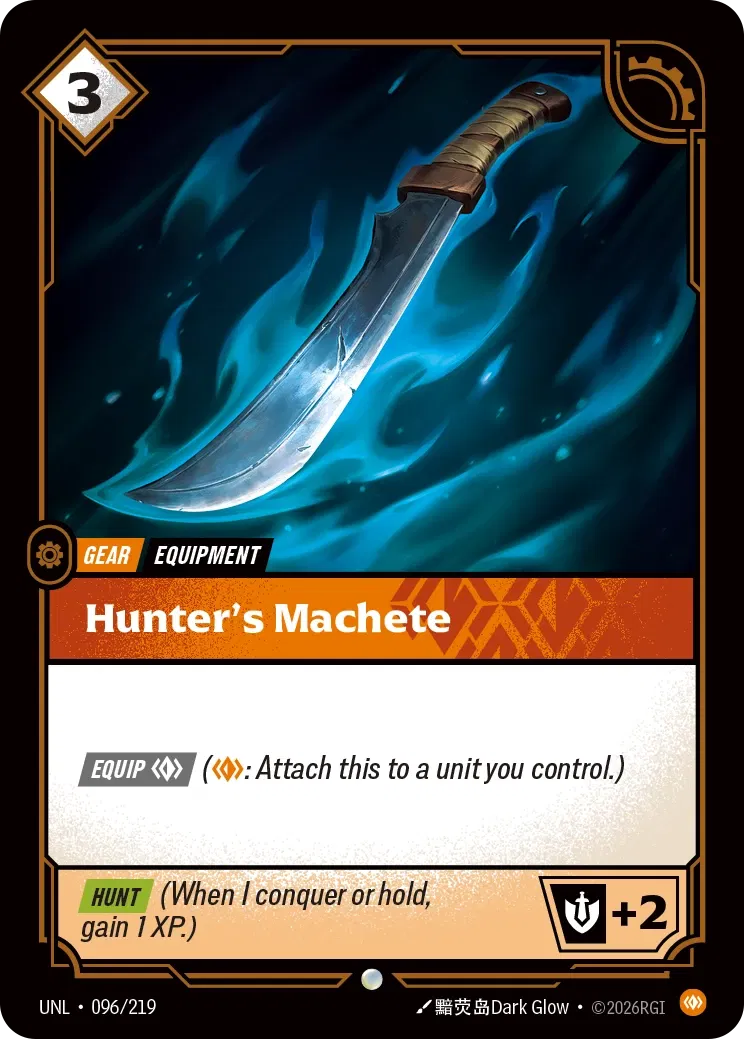 Hunter’s Machete - UNL-096 - Unleashed - Riftbound card