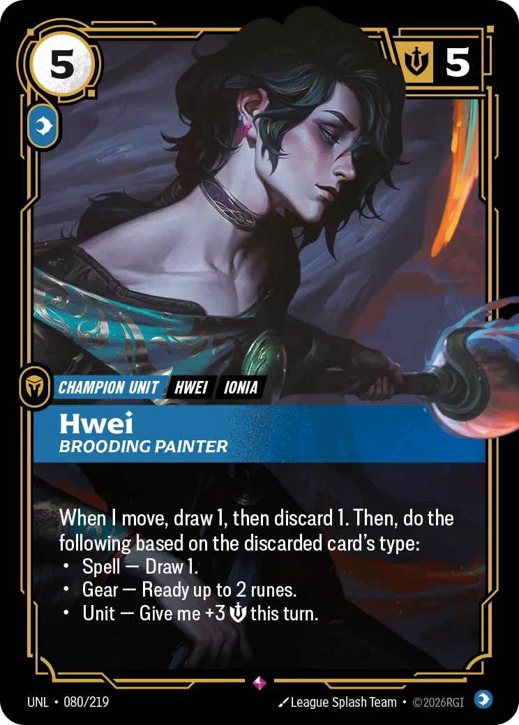 Hwei, Brooding Painter - UNL-080 - Unleashed - Riftbound card