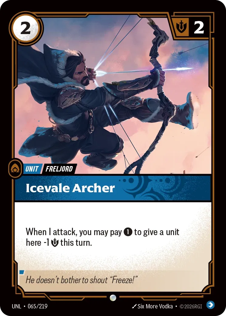 Icevale Archer - UNL-065 - Unleashed - Riftbound card
