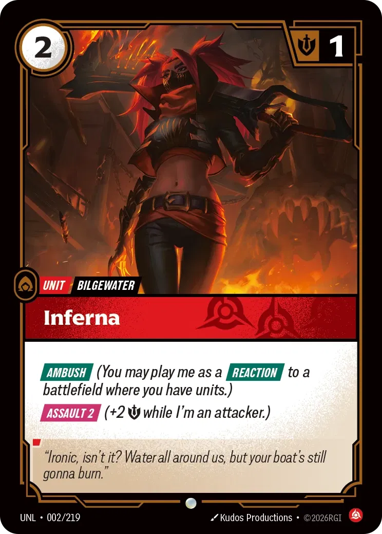 Inferna - UNL-002 - Unleashed - Riftbound card
