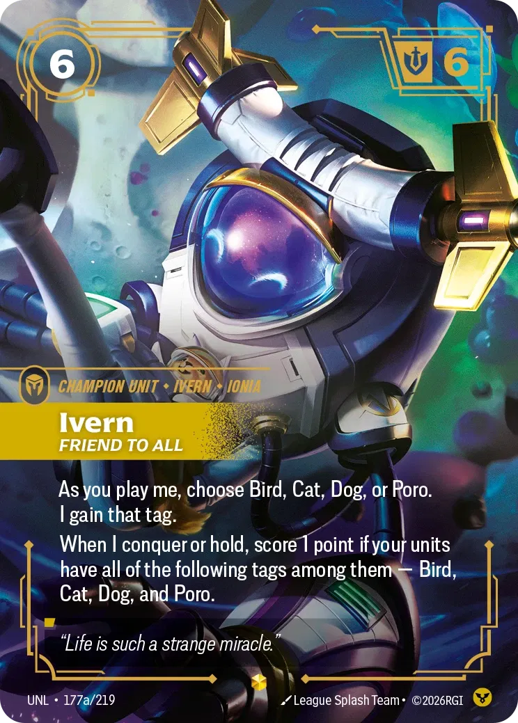 Ivern, Friend to All - UNL-177a - Unleashed - Riftbound card