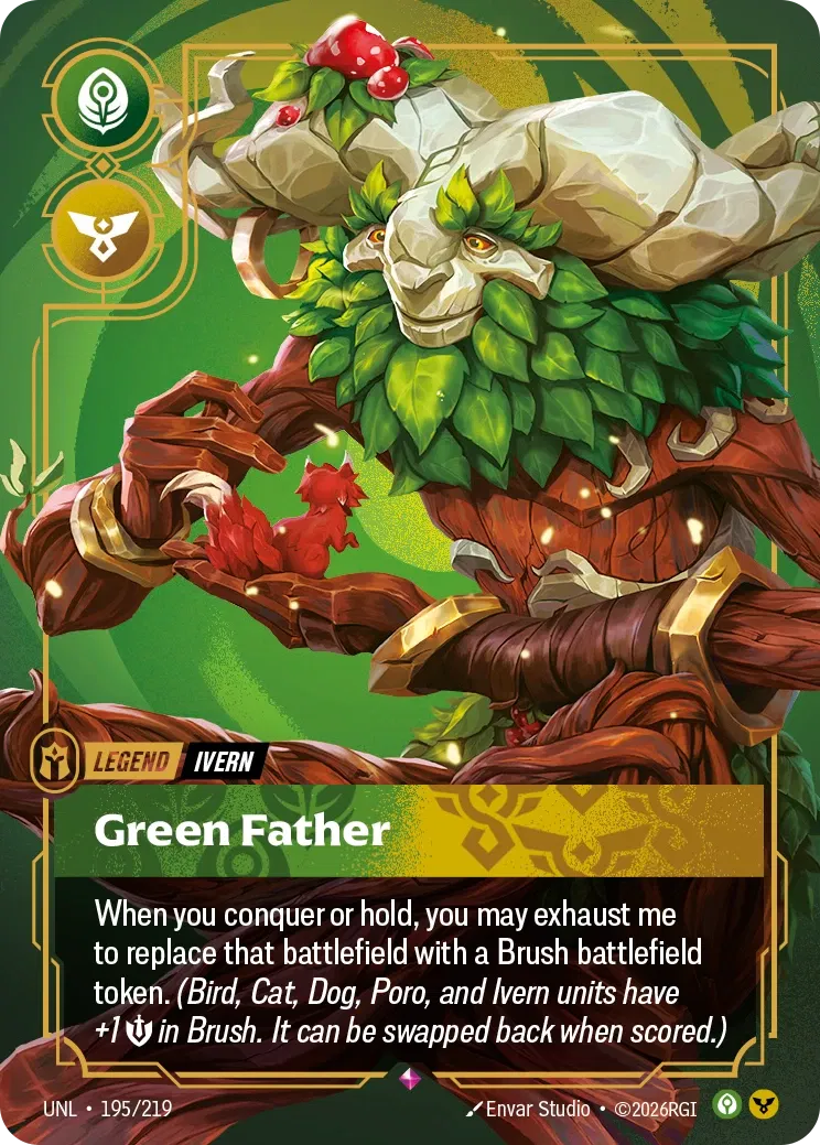 Ivern, Green Father - UNL-195 - Unleashed - Riftbound card