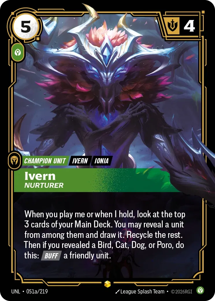 Ivern, Nurturer - UNL-051a - Unleashed - Riftbound card