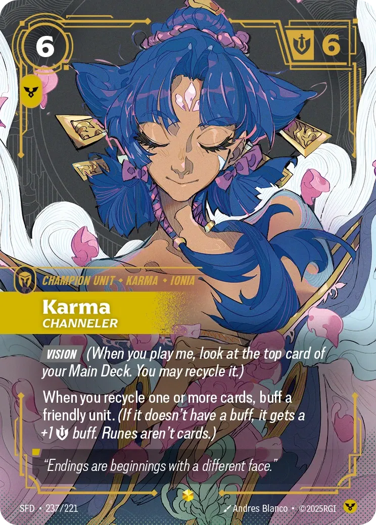 Karma, Channeler - SFD-237 - Spiritforged - Riftbound card