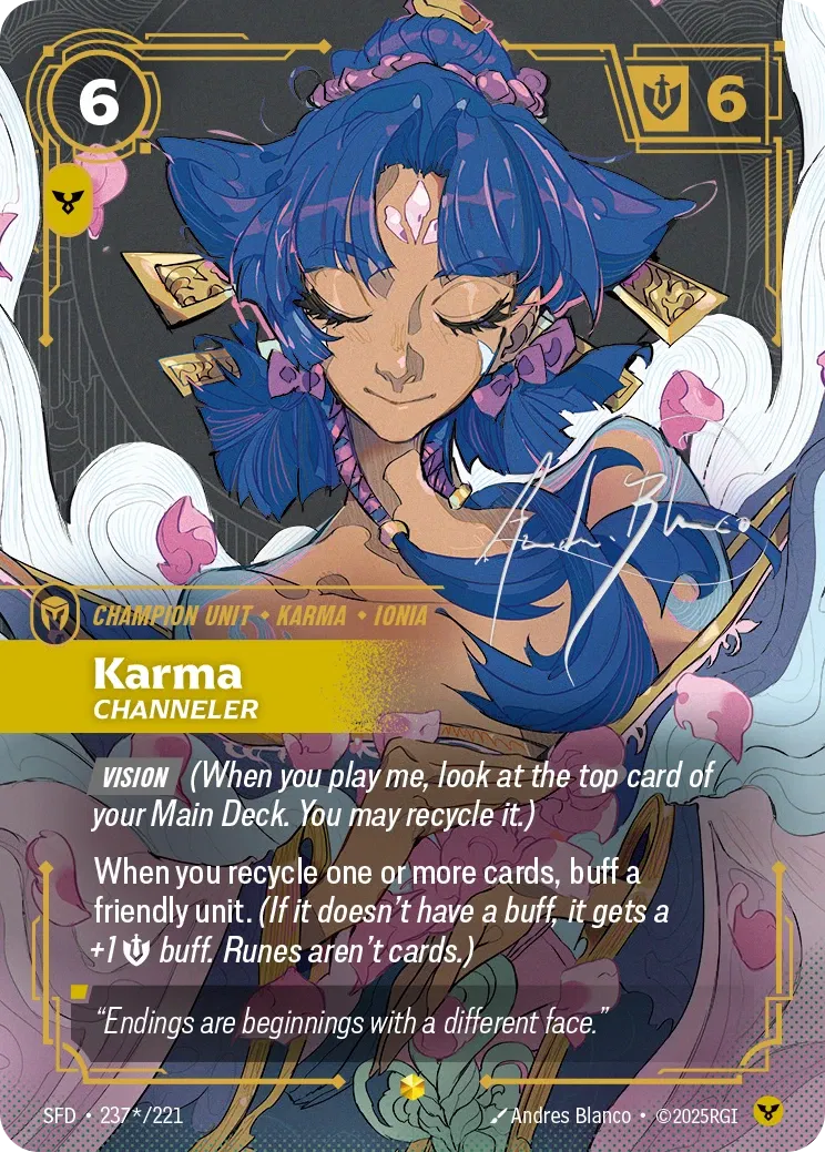 Karma, Channeler - SFD-237s - Spiritforged - Riftbound card