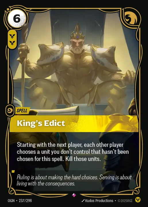 King's Edict - OGN-237 - Origins - Riftbound card
