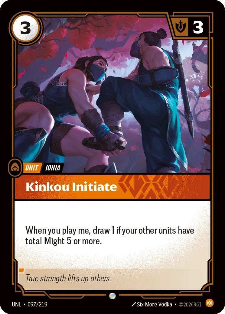 Kinkou Initiate - UNL-097 - Unleashed - Riftbound card