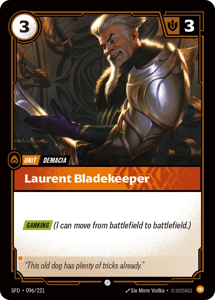 Laurent Bladekeeper - SFD-096 - Spiritforged - Riftbound card
