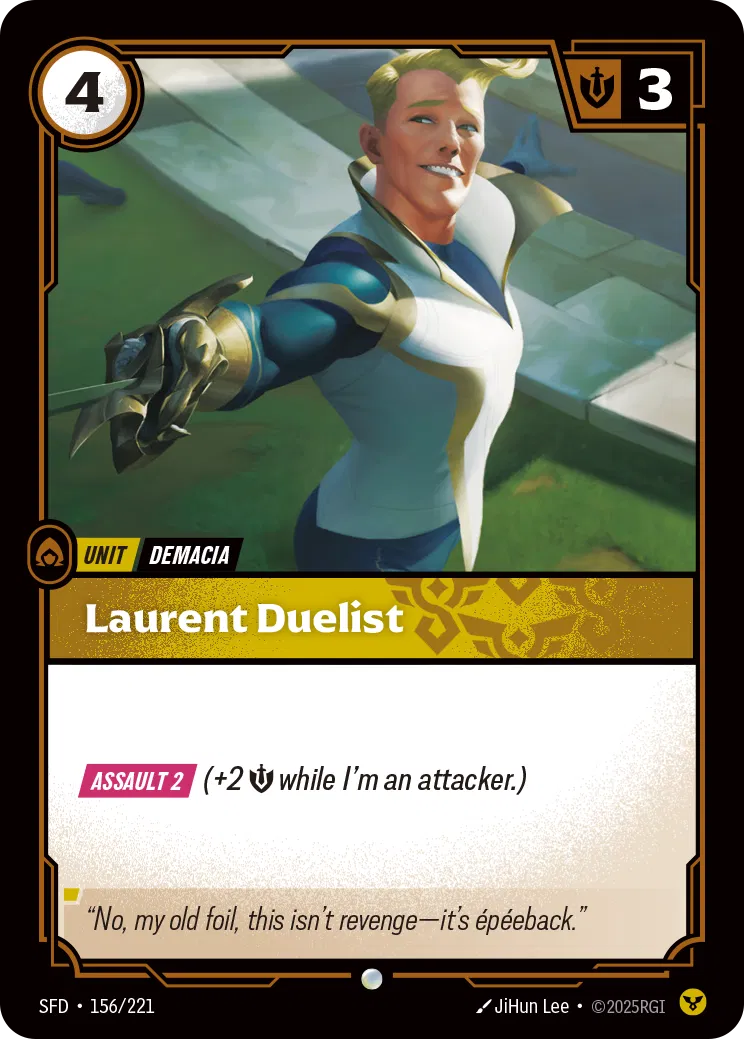 Laurent Duelist - SFD-156 - Spiritforged - Riftbound card