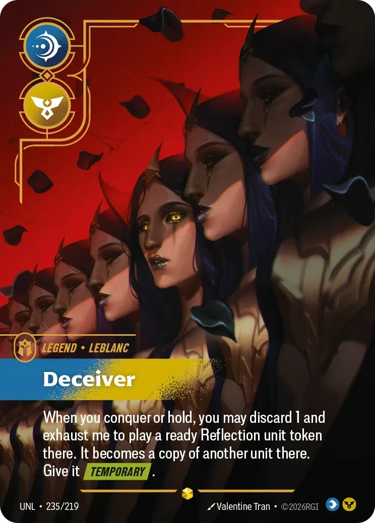Leblanc, Deceiver - UNL-235 - Unleashed - Riftbound card