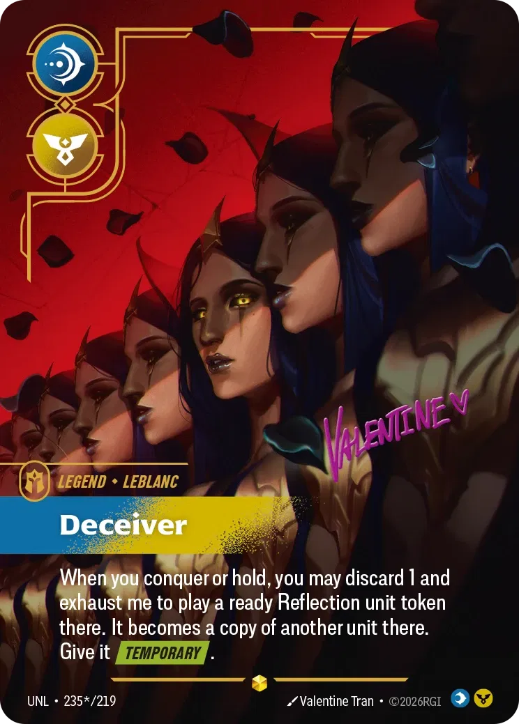 Leblanc, Deceiver - UNL-235s - Unleashed - Riftbound card