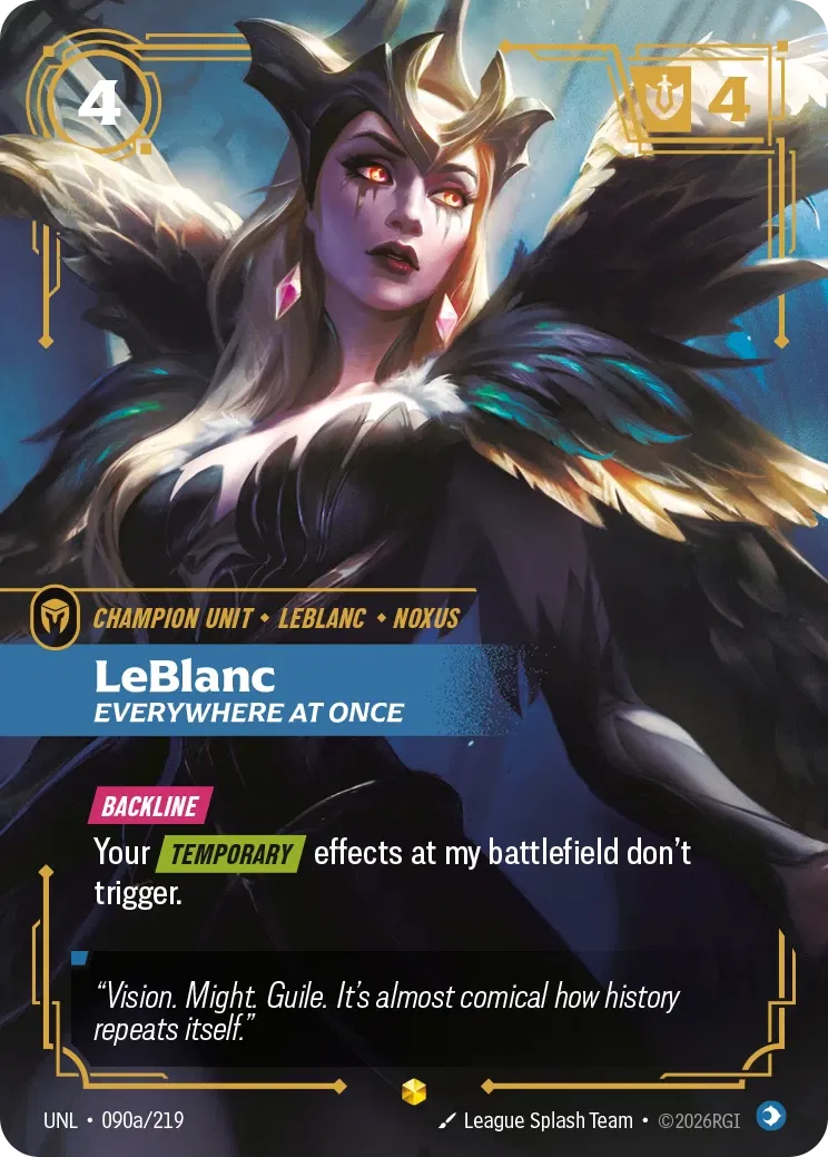 Leblanc, Everywhere at Once - UNL-090a - Unleashed - Riftbound card