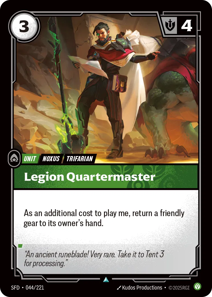Legion Quartermaster - SFD-044 - Spiritforged - Riftbound card