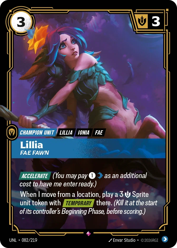 Lillia, Fae Fawn - UNL-082 - Unleashed - Riftbound card